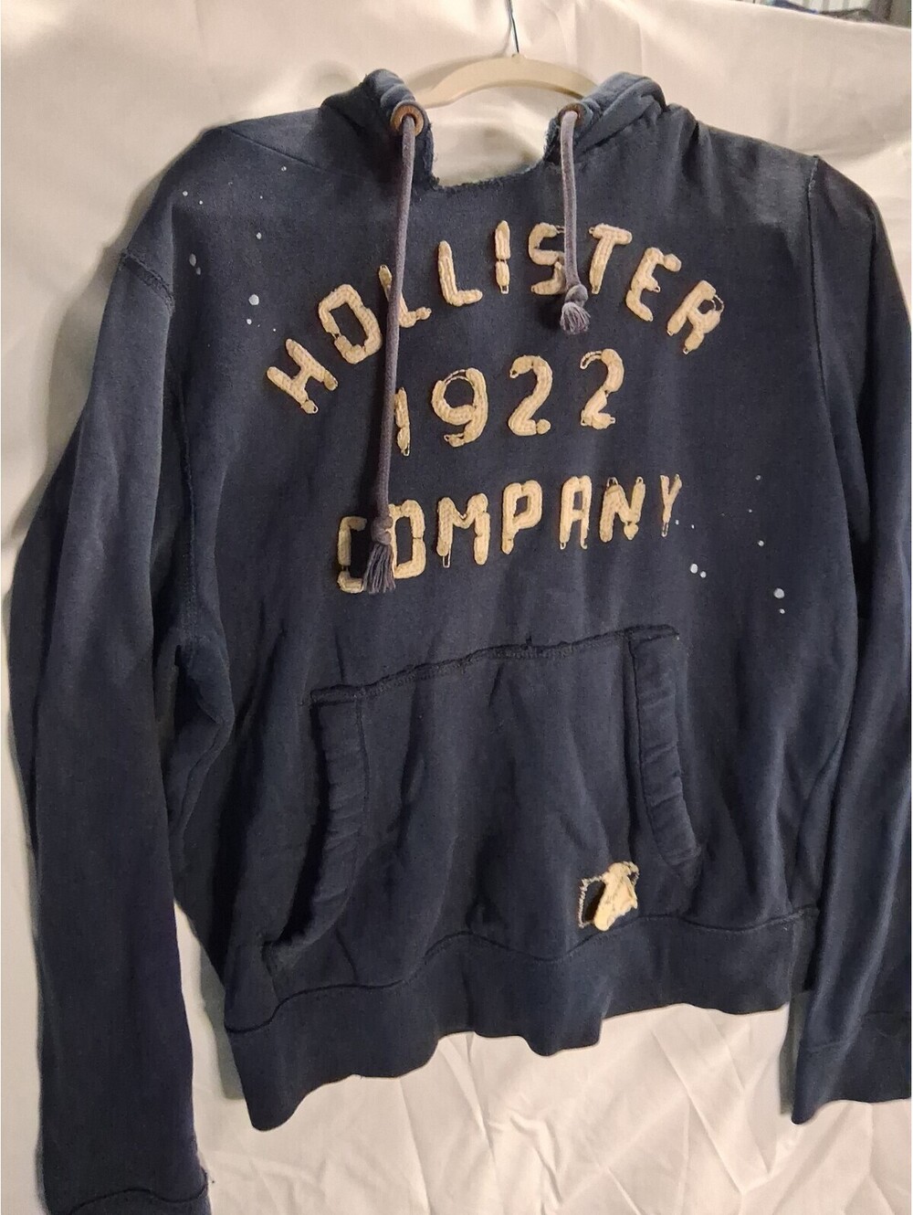 Vintage Hollister Hoodie Men’s XL Navy 1922 Heavy Y2K Skate Surf See Pics K2